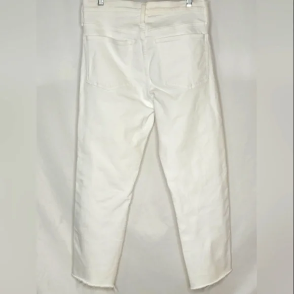 J. Crew White Vintage Straight Cropped Jeans - Size 30 - Picture 5 of 15